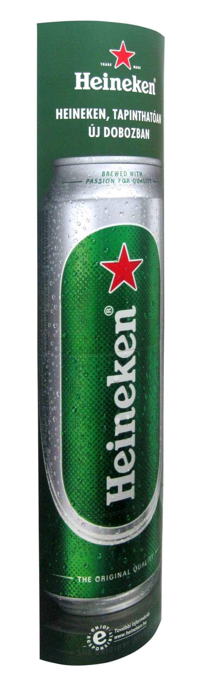 Heineken This is not just another cardboard, retail sign. This patented system is quick and easy to assemble. It’s foldable and economical to ship. Our high quality graphic print capabilities and graphic design team allow us to fully customize each display for your specific needs. We offer multiple sizes and all of our corrugated displays and signs are made from sustainable and recyclable materials. The Flash Totem is a great value for little cost. We offer the best in-store, point of purchase signs and displays on the market today. We can help you come up with a design that will make an impact in retail stores everywhere and maximize your ROI. Contact us today to get your free quote at https://www.landaal.com